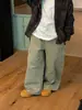 Pantalones Cargo de Bolsillo Retro Japonés Americano para Niños y Niñas, Otoño 2026, Lavados Desgastados, Casuales, Modernos