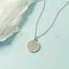 Colgante Redondo de Moneda Collar del Principito para Mujer, Cadena de Clavícula Simple y Elegante, Moderno y con Estilo, Estilo Coreano, Versátil, Moda Estudiantil