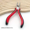 Alicate de Bico Fino Artesanal Ferramenta Multifuncional Atacado Cabo Vermelho Espesso Alicate de Corte Diagonal Mini Alicate de Bico Tesoura Potente para DIY