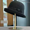 Sombrero de Pescador de Felpa de Pelo de Conejo para Mujer, Estilo Coreano Versátil de Alta Gama para Otoño e Invierno, Sombrero de Cubo para Circunferencia de Cabeza Grande, Sombrero de Cubo de Invierno