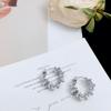 Pendientes Bosha Liya con diseño de nicho plisado, redondos, anchos, con hebilla en la oreja, personalidad, temperamento simple e irregular para mujer
