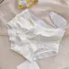 Fina seda de seda sem costura roupa interior das mulheres calças máscara de cintura respirável de secagem rápida japonesa doce menina cuecas de quadril