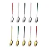 Vajilla transfronteriza de acero inoxidable 304 cuchara para ensalada tenedor cuchara de mango largo cuchara tenedor integrada para ensalada de frutas para estudiantes tenedor para pasta