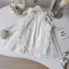 Vestido de Verano para Niña 2026 con Bordes Fruncidos y Flores Bordadas, Vestido de Princesa, Envío Transfronterizo