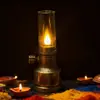 Lâmpada a Querosene Retrô Velas Digitais de Plástico Lâmpada de Vento Lâmpada de Atmosfera LED Luz Noturna Enfeites Decorativos