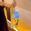 Tampa de Garrafa Glaceada com Mel Copo de Água Especial Vidro de Borossilicato Alto Copo com Marcação de Tempo Garrafa para Cold Brew Jarra para Cold Brew com Cordão Copo para Chá de Flores