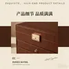 2026 Nueva Caja de Almacenamiento de Aretes y Collares Vintage con Grano de Madera Antioxidante Exquisita Caja de Almacenamiento Multifuncional para Joyas