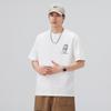 Camiseta Casual Masculina de Manga Curta 2025 Verão Nova Marca Americana de Moda Estampada com Letras Solta Tendência Camiseta Pesada para Homens