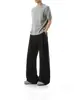 Pantalones de pierna ancha fluidos de lino Tencel para hombre, de verano, finos, de lyocell, estilo "Old Money", relajados, casual de alta gama