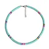 Colar de Cerâmica Soft Colorido Transfronteiriço Cor Mista Cor Sólida Estilo Feminino Corda Artesanal Gargantilha de Cerâmica Soft Atacado