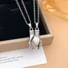 Collar Venta Caliente Transfronteriza Magnético Amor Luna Pareja Collares Accesorios Mujer Versátil Gama Alta Regalo Día de San Valentín