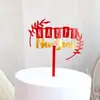 Decoración de pastel de Año Nuevo acrílica Copyright suministro directo de fábrica enchufe para pastel de fiesta de Feliz Año Nuevo