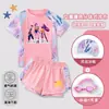 2026 Nuevo Traje de Baño Kpop Demon Slayer para Niñas Traje de Baño Infantil de Secado Rápido de Dos Piezas Moderno para Niños Mayores