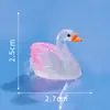 Micro-Paisagem Criativa Colorida Cisne Luminoso no Escuro, Acessórios de Decoração DIY para Jardinagem, Pequenos Enfeites para Carro e Desktop