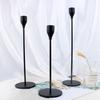 Adornos de Candelabro de Estilo Europeo, Mesa de Comedor Pequeña, Cena Romántica a la Luz de las Velas de Estilo Occidental Juego de Tres Piezas, Adornos Galvanizados para Boda, Artesanía de Estilo Europeo