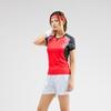 Traje de bádminton de manga corta para hombre y mujer, camiseta de competición deportiva, traje de tenis de mesa, impresión, compra en grupo, transpirable, 2023