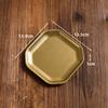 Plato Rectangular Vintage Dorado de Acero Inoxidable Plato Viejo para Barbacoa Plato Estilo Industrial Plato para Hot Pot Bandeja Vajilla para Barbacoa