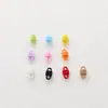 Cordas Coloridas Pintadas Duplas para Pendurar com Contas Douradas DIY Enfeites para Pendurar no Carro, Pulseira, Corrente de Celular, Acessórios de Pingente para Bolsa