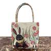 Bolsa de Mão Estilo Étnico Bolsa Bordada em Tecido de Areia Fresca Casual Bordado em Seda Dourada Dupla Face Mini Bolsa de Tecido Bolsa Hanfu