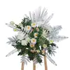 Arreglos Florales de Boda Estilo Bosque, Macetas Colgantes, Flores de Seda, Decoraciones de Pasillo, Decoraciones para la Ceremonia de Entrega del Coche de Boda, Escaparates, Plantas Verdes