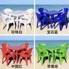 Mesas y sillas de puesto de comida callejera plástico mesa engrosada puesto de mercado nocturno barbacoa protección solar exterior comercial silla de playa combinación de mesa redonda