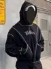 Sudadera con capucha unisex bordada con letras de marca europea y americana, para otoño e invierno, estilo callejero hip-hop, a la moda, para Aliexpress