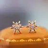 Pendientes de Estrella de Seis Puntas de Plata Pura S925 de Art Source, Lujo Ligero, Gama Alta, Pendientes Elegantes para el Trabajo, Modernos y a la Moda