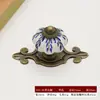 Liga Cerâmica Padrão Alça de Cobre Antigo Acessórios de Ferragens para Móveis Puxador Gaveta Clássico Vintage Puxador de Porta de Guarda-Roupa Armário