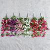 Planta artificial colgante de pared con rosas de 3 ángulos de Meinan, planta de boda, decoración colgante de pared, distrito de Wuqing, flor artificial, decoración del hogar, flor falsa