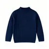 Suéter de Medio Cuello Alto para Niños Otoño-Invierno 2026 Transfronterizo, Tejido de Punto Trenzado Vintage, Ropa Interior de Punto Base para Niños y Niñas