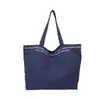 Bolsa Tote Estilo Coreano Nicho com Estampa de Letras 2026 Nova Bolsa Retro de Lona Vermelha Grande Capacidade Versátil Bolsa de Ombro
