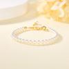 Pulseira de Pérolas Shijia Feminina Verão Luxo Leve Simples Combina com Tudo Fivela Puxa-puxa Pulseira de Contas Pulseira Francesa Retrô de Luxo Leve