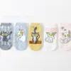 Calcetines Nuevos de Dibujos Animados Estilo Japonés para Mujer, Cortos Negros y Blancos de Gato Lindos 200N Calcetines de Barco para Mujer Calcetines de Algodón Venta al por Mayor Lingya Journey
