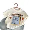 Camiseta de Manga Corta con Muñeca 3D para Niños y Niñas, Top Nuevo Estiloso de Verano para Niños Pequeños, Camiseta Base de Muñeca Moderna