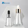 Frasco conta-gotas cônico de vidro 15ml 30ml para essência facial clareadora e hidratante frasco para reagente farmacêutico