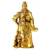 Latão Guan Gong Estátua de latão de Guan Gong decoração de casa 30cm suporte lingote Guan Gong presente para casa