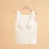 Roupa Íntima Térmica Feminina com Veludo Escovado, Novo Colete de Outono e Inverno com Bojo, Camiseta Base Layer Sem Costura, Camisa Térmica