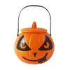 Cubo de calabaza de Halloween con tapa portátil Cubo del Sur Regalo del Festival de Fantasmas Accesorios para actuación infantil Festival de Fantasmas Luminoso