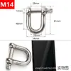 Grillete en D de Acero Inoxidable 304 Grillete en Forma de Arco Hebilla de Elevación Marina Anillo de Conexión para Cable de Acero M4-M38