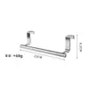 Estante retráctil de acero inoxidable para cocina transfronterizo, sin taladro, estable, ajustable, de una sola barra, para colgar paños en la puerta del gabinete