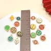 Nuevo método antiguo de quema de arena dorada azul abierto transporte cinco vías dios de la riqueza joyería DIY ojo de Buda cuentas de transferencia colgante de gota de aceite pulsera collar
