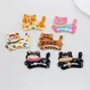 Gato de Acrílico Hueco 3D Cadena para Auriculares Llavero Colgante para Bolso Accesorio para el Cabello con Cuentas DIY Joyería Hecha a Mano