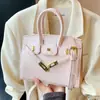 Bolsa Kelly Retrô Tendência Padrão Crocodilo para Mulheres 2026 Novo Modelo Moda de Alto Padrão Bolsa Transversal Versátil Platina