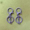 Llavero colgante con forma de langosta de 8 palabras con pintura de color 303, llavero de metal para hacer tú mismo, accesorios de joyería