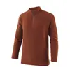 Sudadera antibacterial para hombre 7A para otoño e invierno, top casual de doble cara cepillado de alta elasticidad, camiseta base cálida de ajuste holgado para hombre