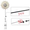Color metal dorado girasol taladro hebilla telescópica hebilla hebilla giratoria strass hebilla de fácil extracción Clip para insignia