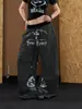 Pantalones plisados curvos a rayas con estampado de letras retro americano para hombres y mujeres, pantalones casuales holgados de pierna ancha con cordón para verano y otoño