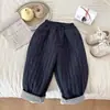 Calças de inverno infantis de lã de cordeiro, calças retas forradas com fleece espesso para bebês, calças compridas quentes de inverno para meninos, agasalhos estilosos