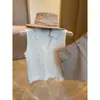 Camisole de Tricô Sem Mangas com Gola Polo Estilo Old Money para Mulheres, Top Regata Elegante de Alto Padrão para o Verão