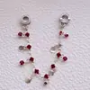Pulseira de Flor Borboleta Banhada a Cobre Prata de Luxo Leve Corrente de Segurança DIY Pingente de Zircônia Borla Micro Embutida Acessórios